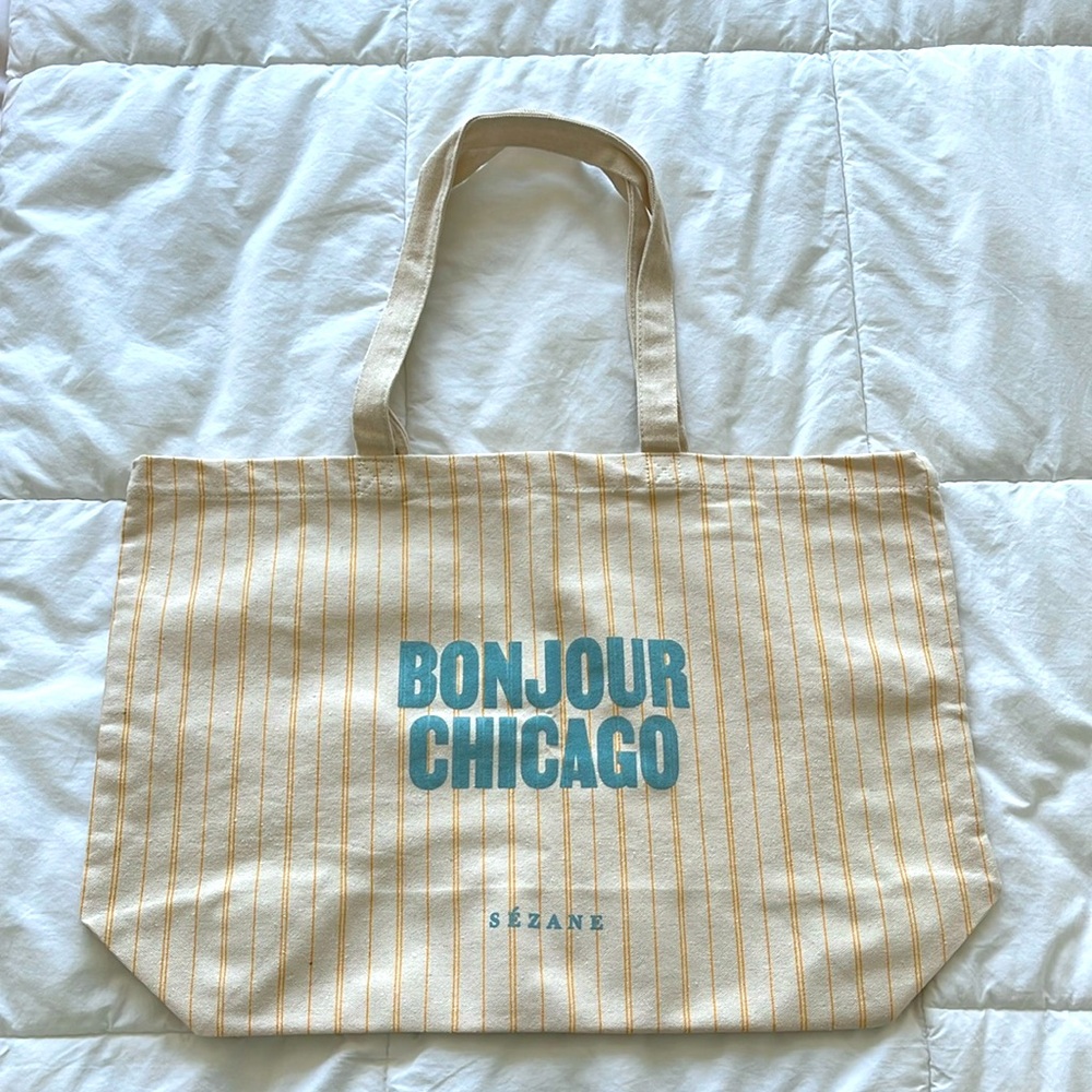 Sézane Bonjour Chicago tote bag